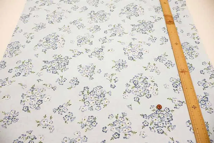 Cotton Oxford Fabric - LE DEPART - Flower Garden Nemophila