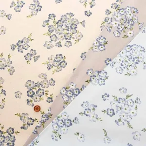 Cotton Oxford Fabric - LE DEPART - Flower Garden Nemophila