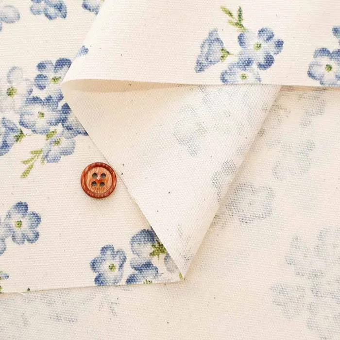 Cotton Oxford Fabric - LE DEPART - Flower Garden Nemophila