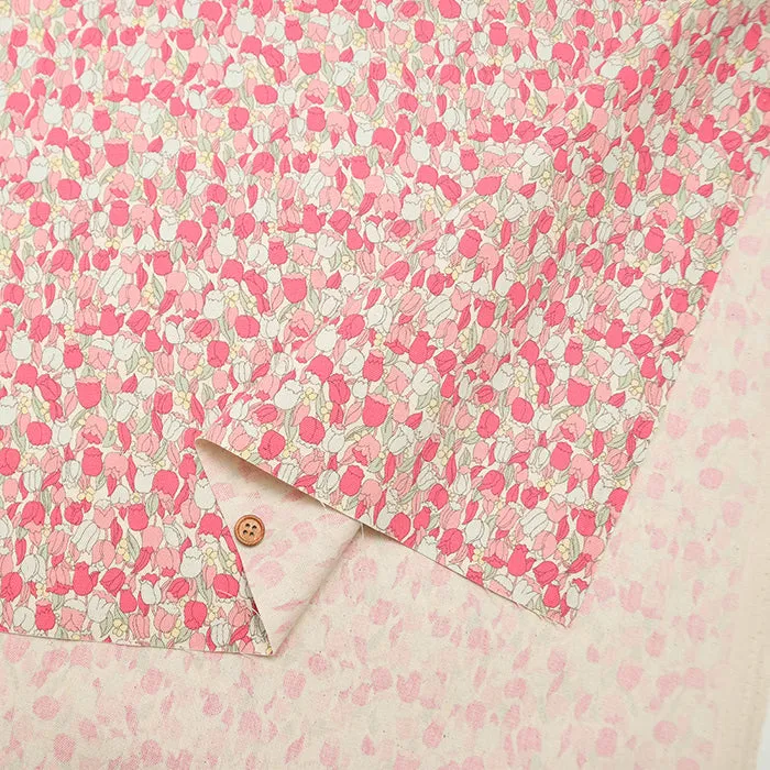 Cotton Oxford Print Fabric - Dram girl Tulip