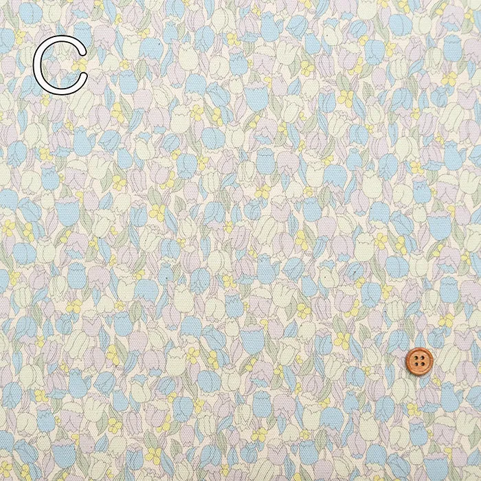 Cotton Oxford Print Fabric - Dram girl Tulip