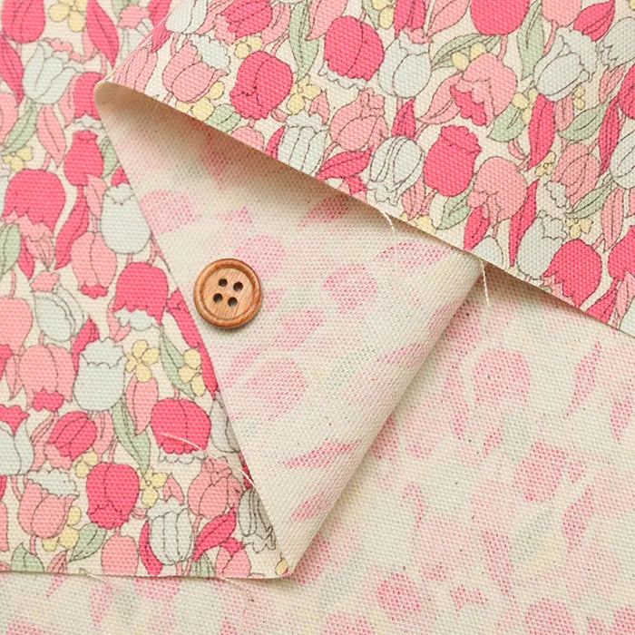 Cotton Oxford Print Fabric - Dram girl Tulip