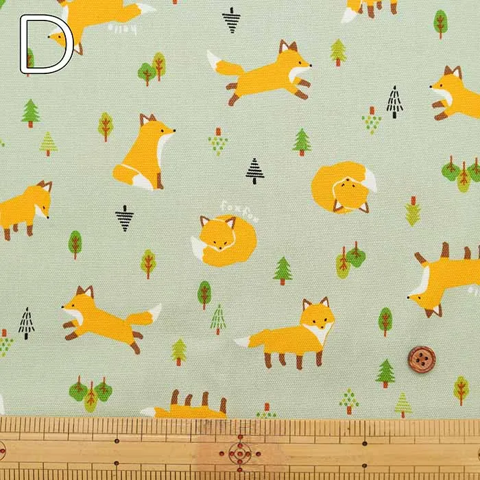 Cotton Oxford Printed Fabric - Fox