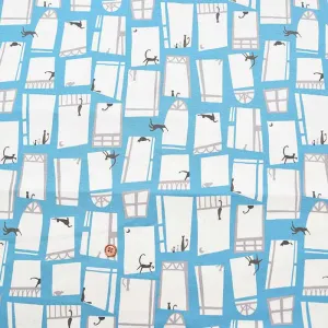 Cotton Oxford Printed Fabric - Linnea Cat