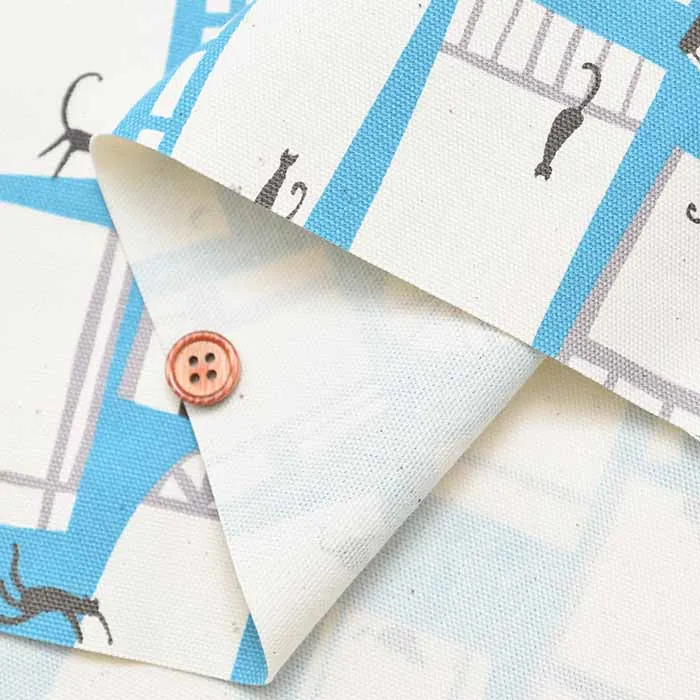 Cotton Oxford Printed Fabric - Linnea Cat