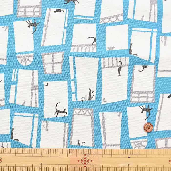 Cotton Oxford Printed Fabric - Linnea Cat