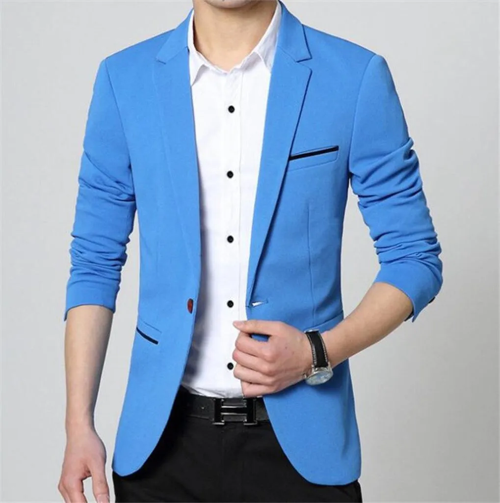 Covrlge 2018 Spring Autumn New Men Blazer Fashion Slim Fit Male Suit Jacket Coat Elegant Mens Dress Clothes Wedding Coat MWX013