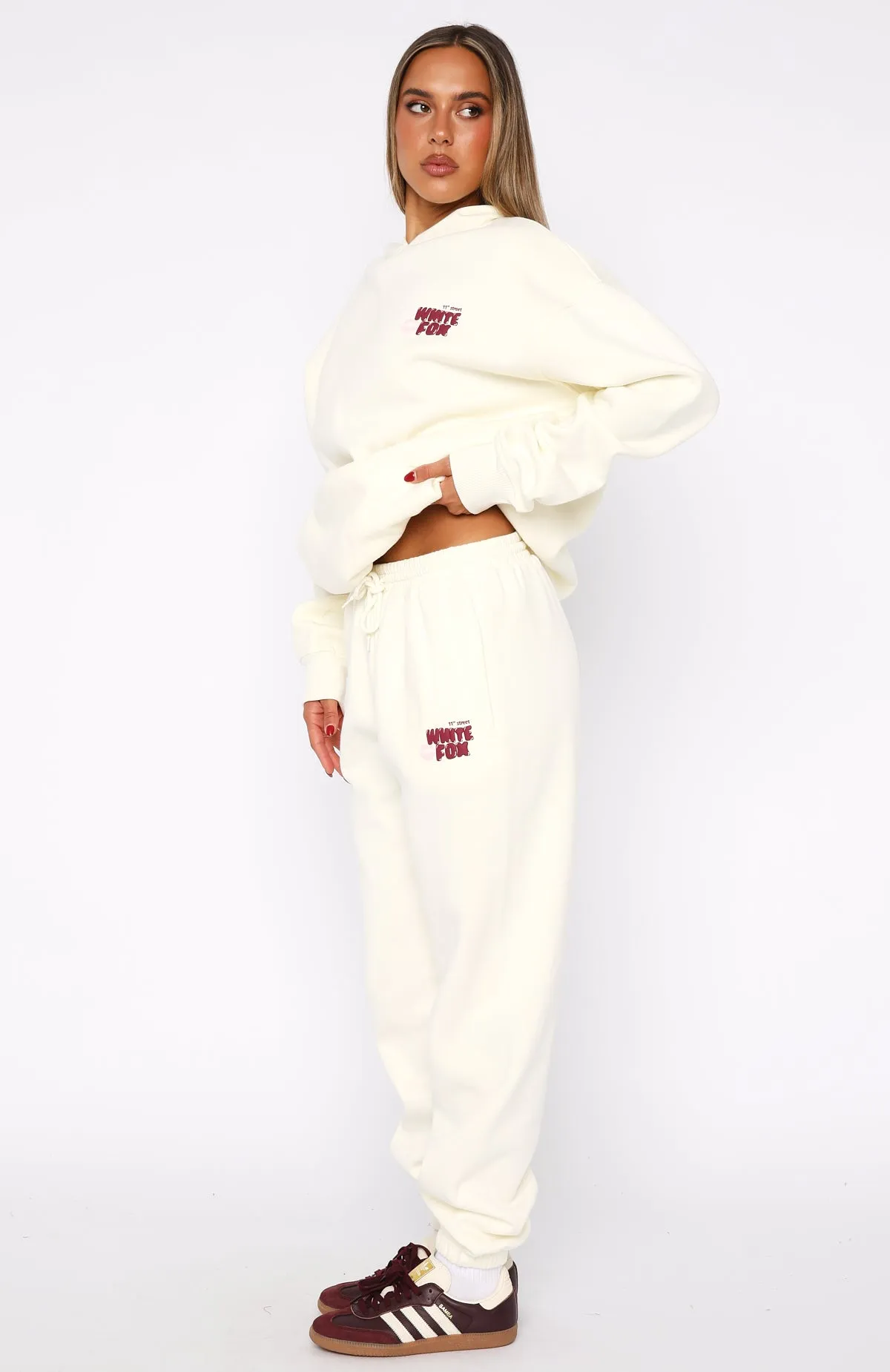 11th Street Sweet Kisses Sweatpants Cake Batter ShapeRetention Fabric Antibacterial Treatment