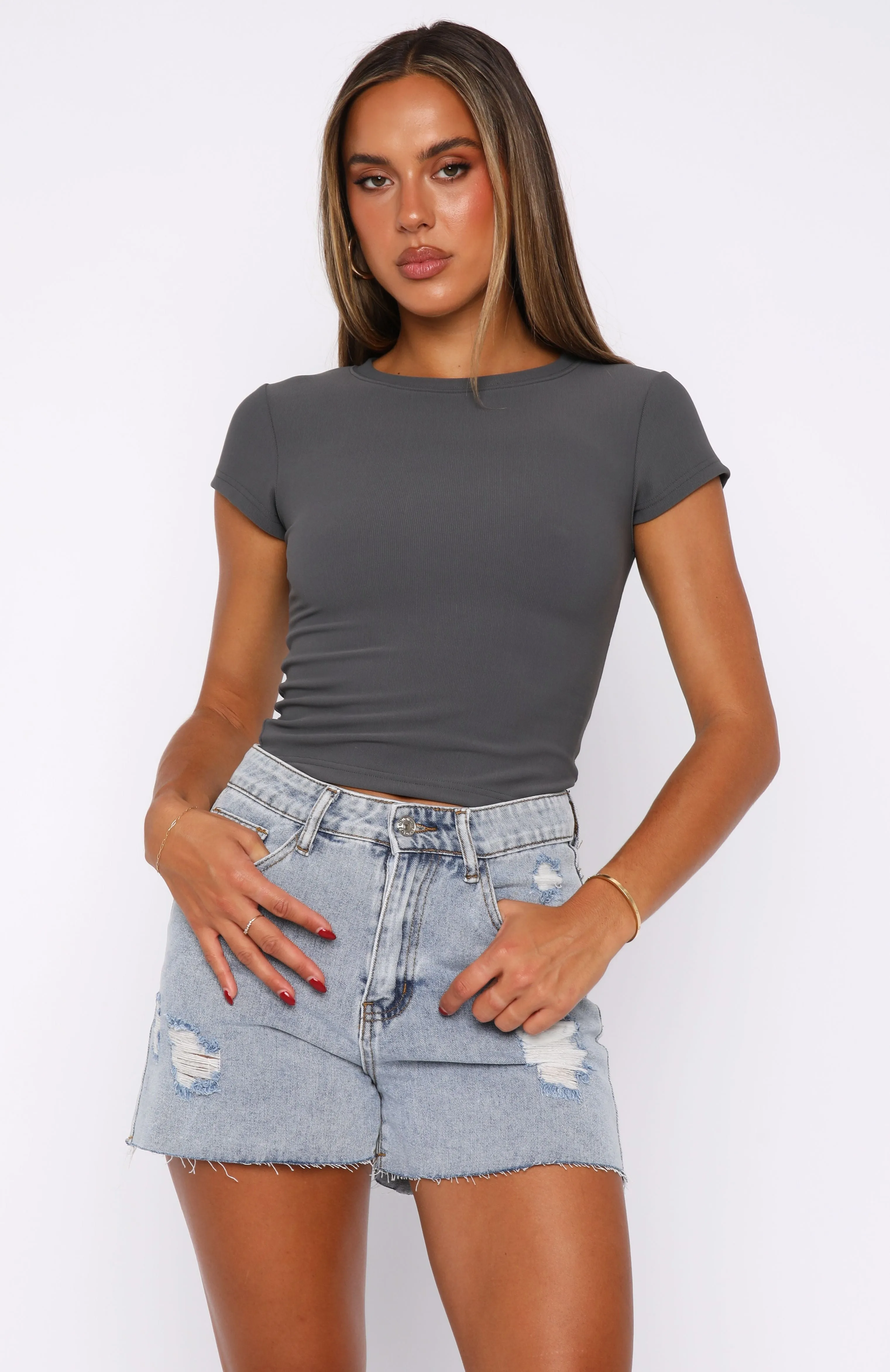 Vera Denim Shorts Light Blue Flexible Movement Performance Ready