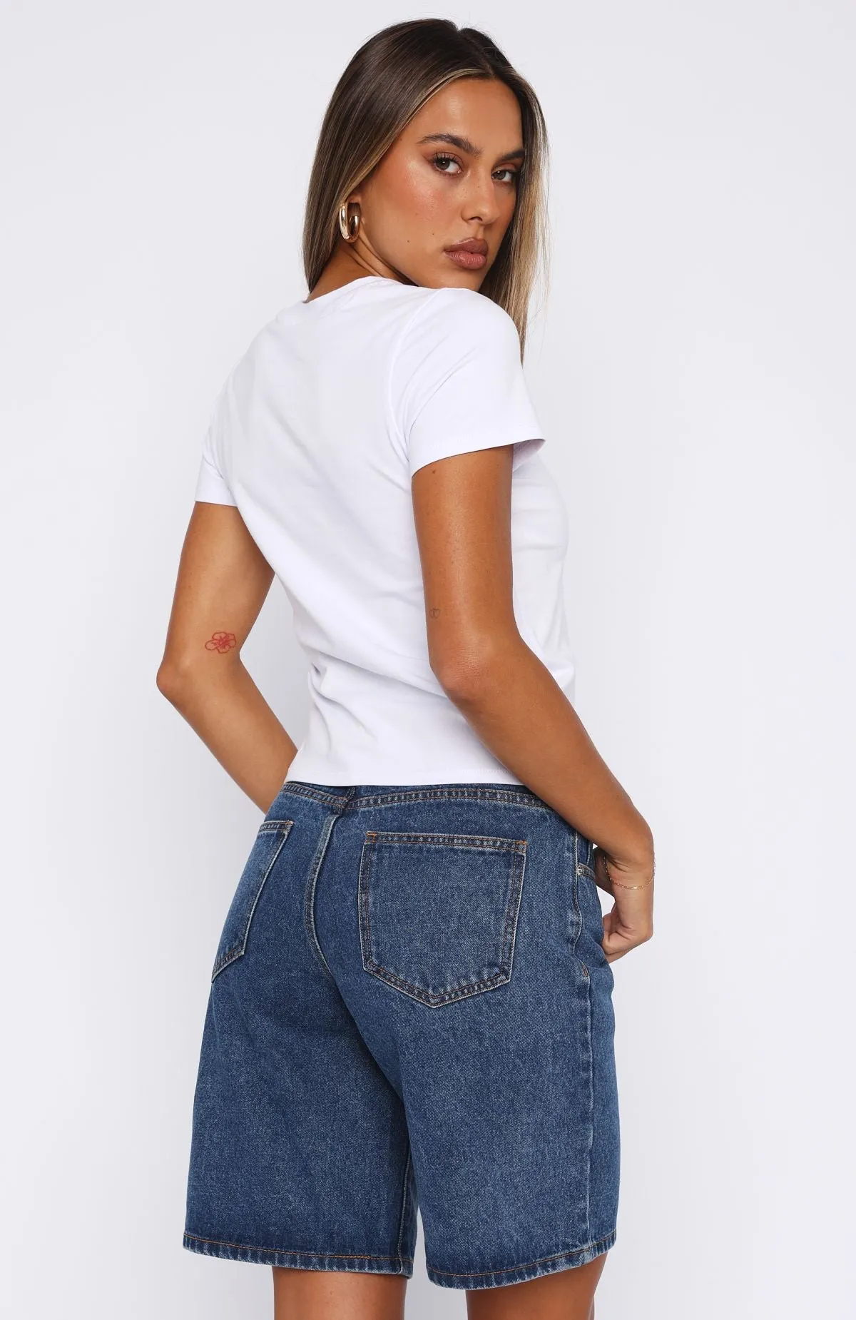 Sea Shells Relaxed Baby Tee White FlatlockStitching