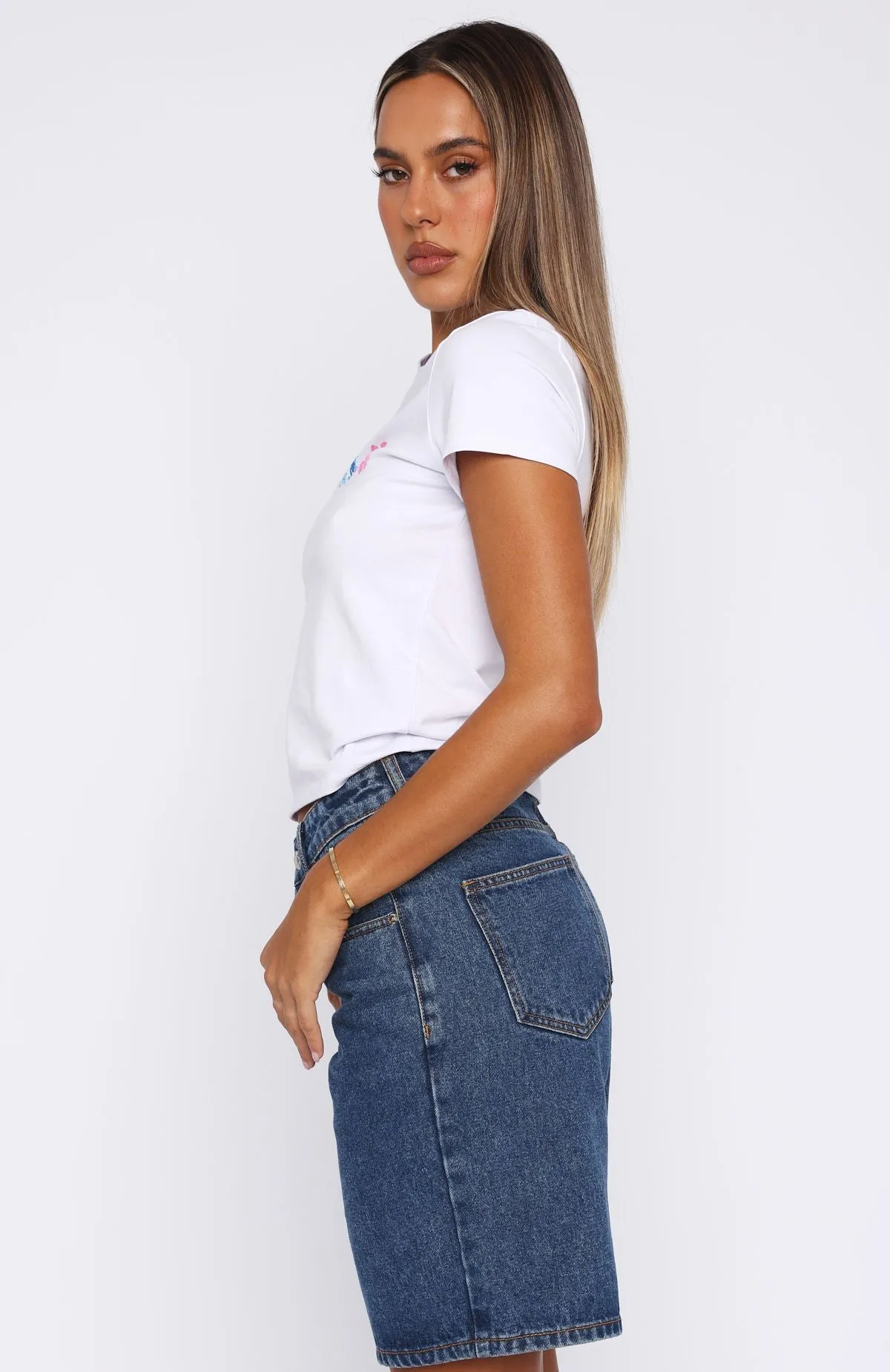 TemperatureRegulating Material Sea Shells Relaxed Baby Tee White