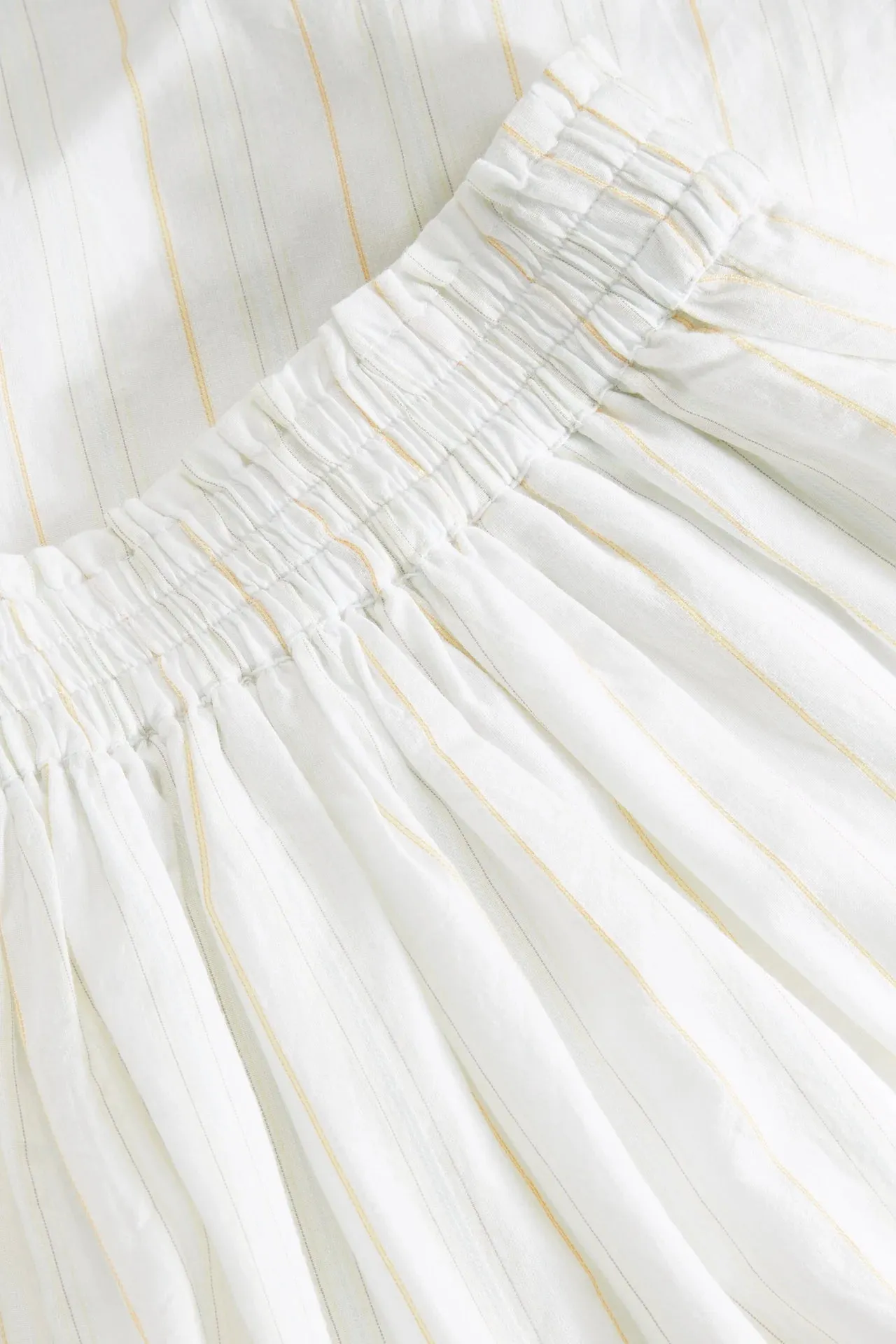 Dagny Skirt | White & Yellow Stripe