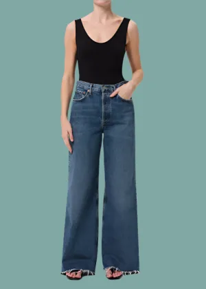 Side Pockets windproof Dame High Rise Wide Leg in Control