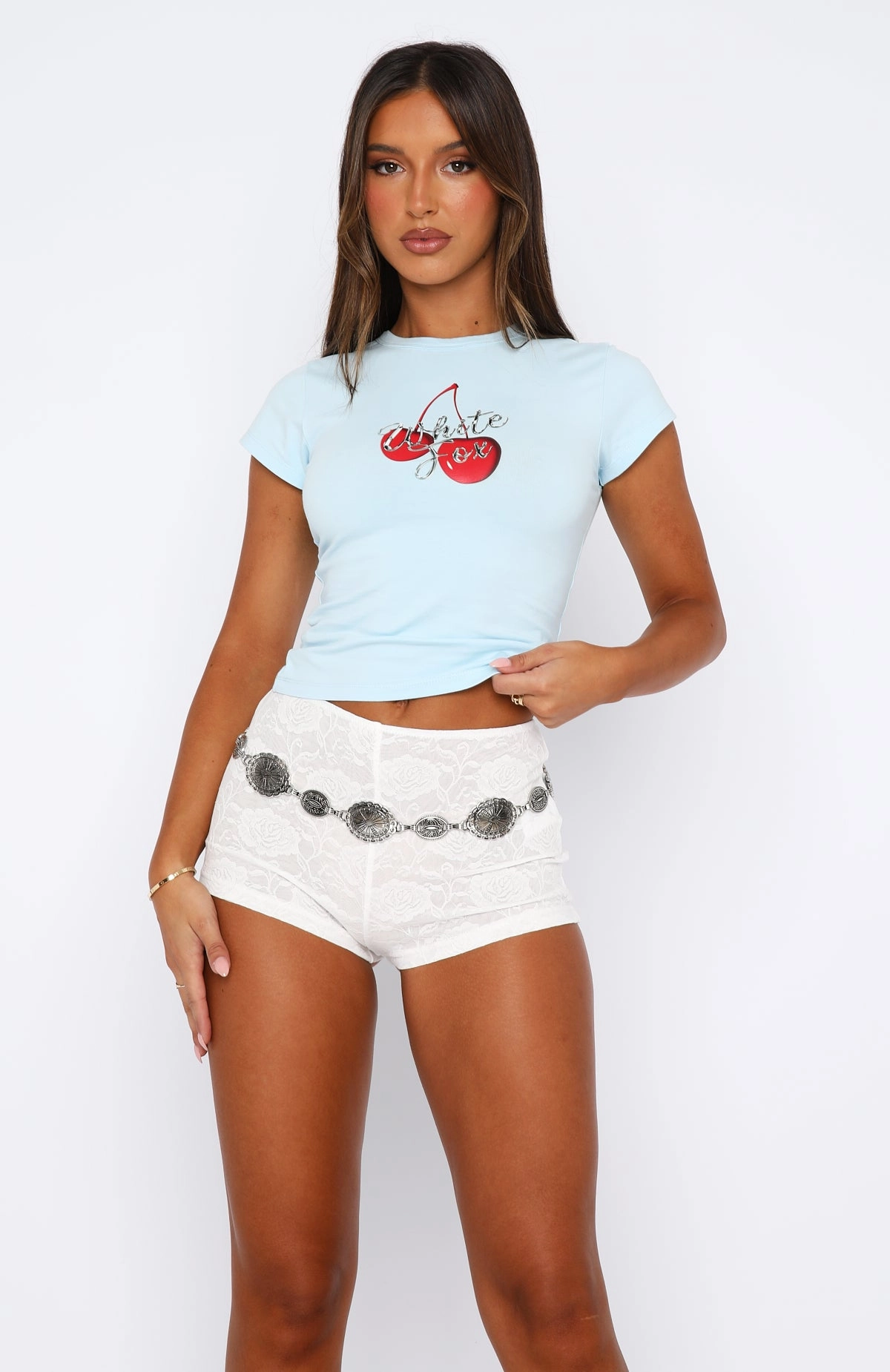 Dance The Way I Feel Lace Booty Shorts White Sleepwear Clean Feel