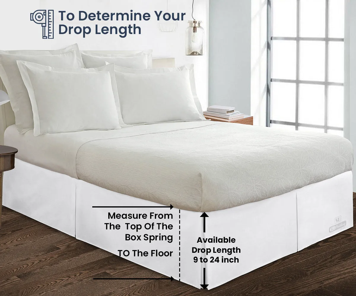 DARK GREY PLEATED BED SKIRT