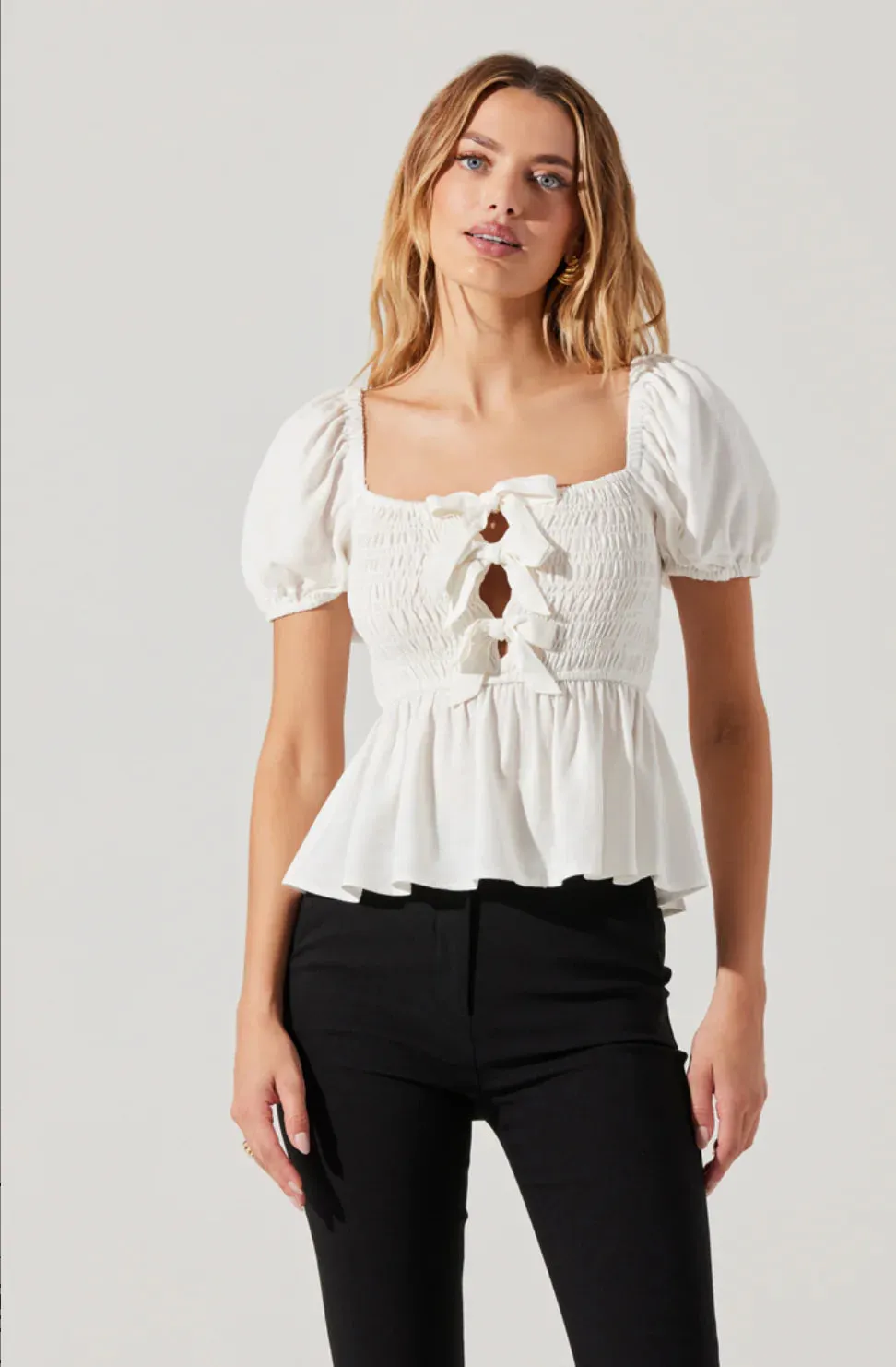 Darlene Top Wrinkle Resistant Texture Airflow Mesh Insert