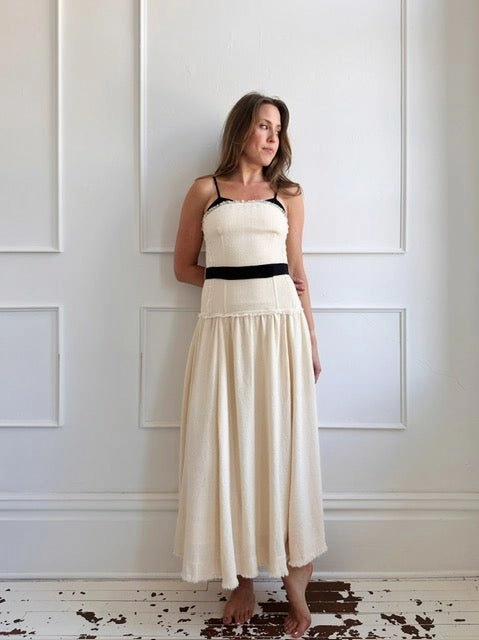 Tweed Midi Dress Office Cool