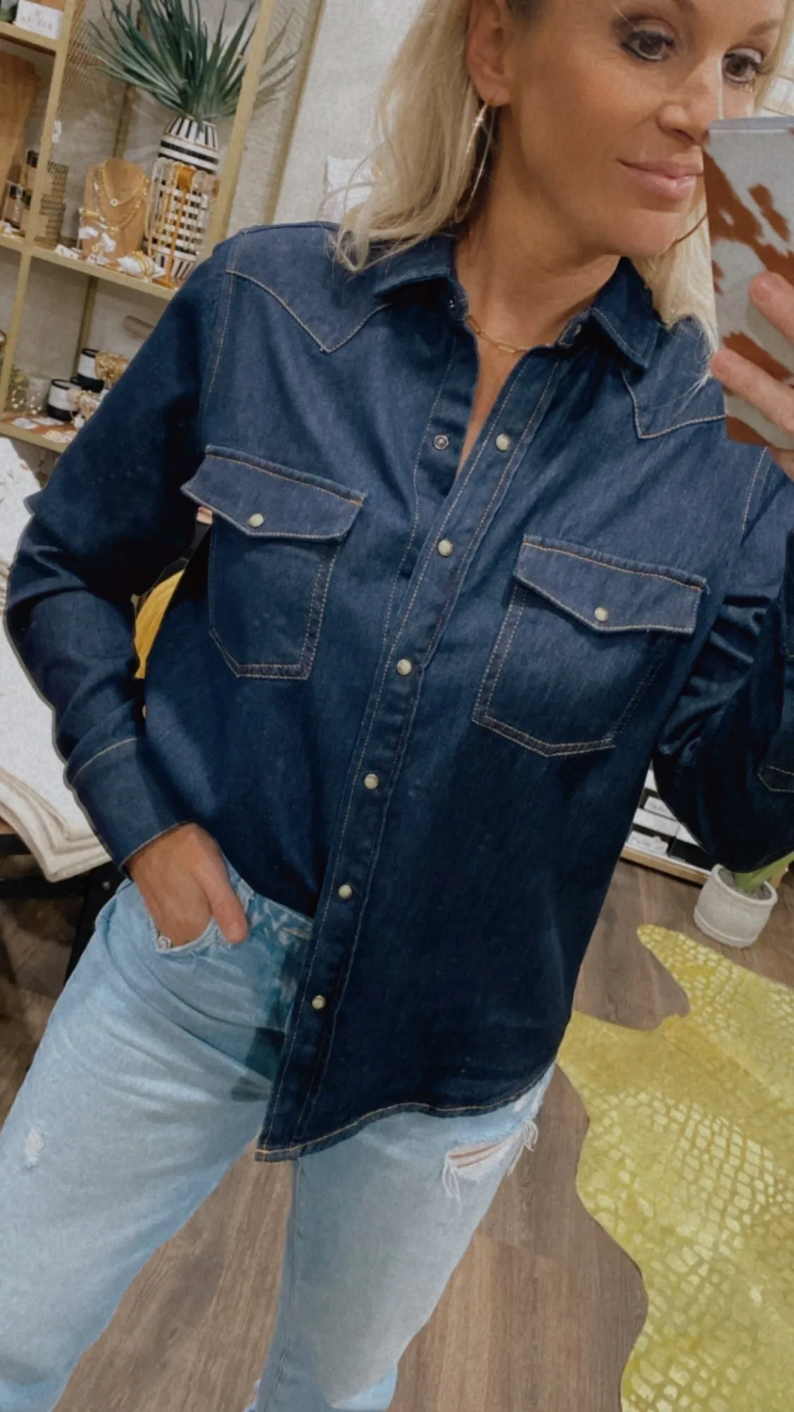 Dear John Star Western Shirt in Breakwater