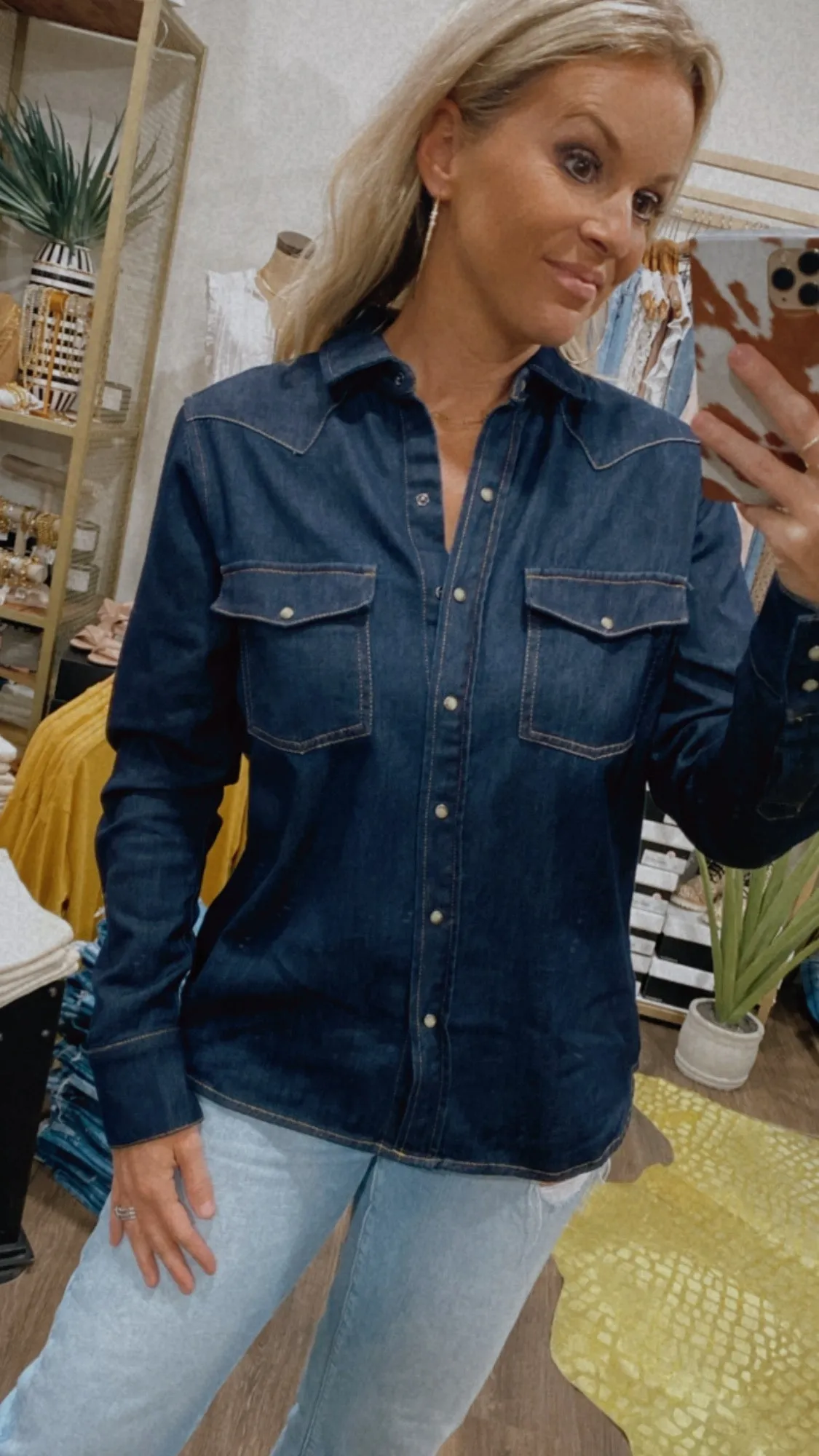 Dear John Star Western Shirt in Breakwater