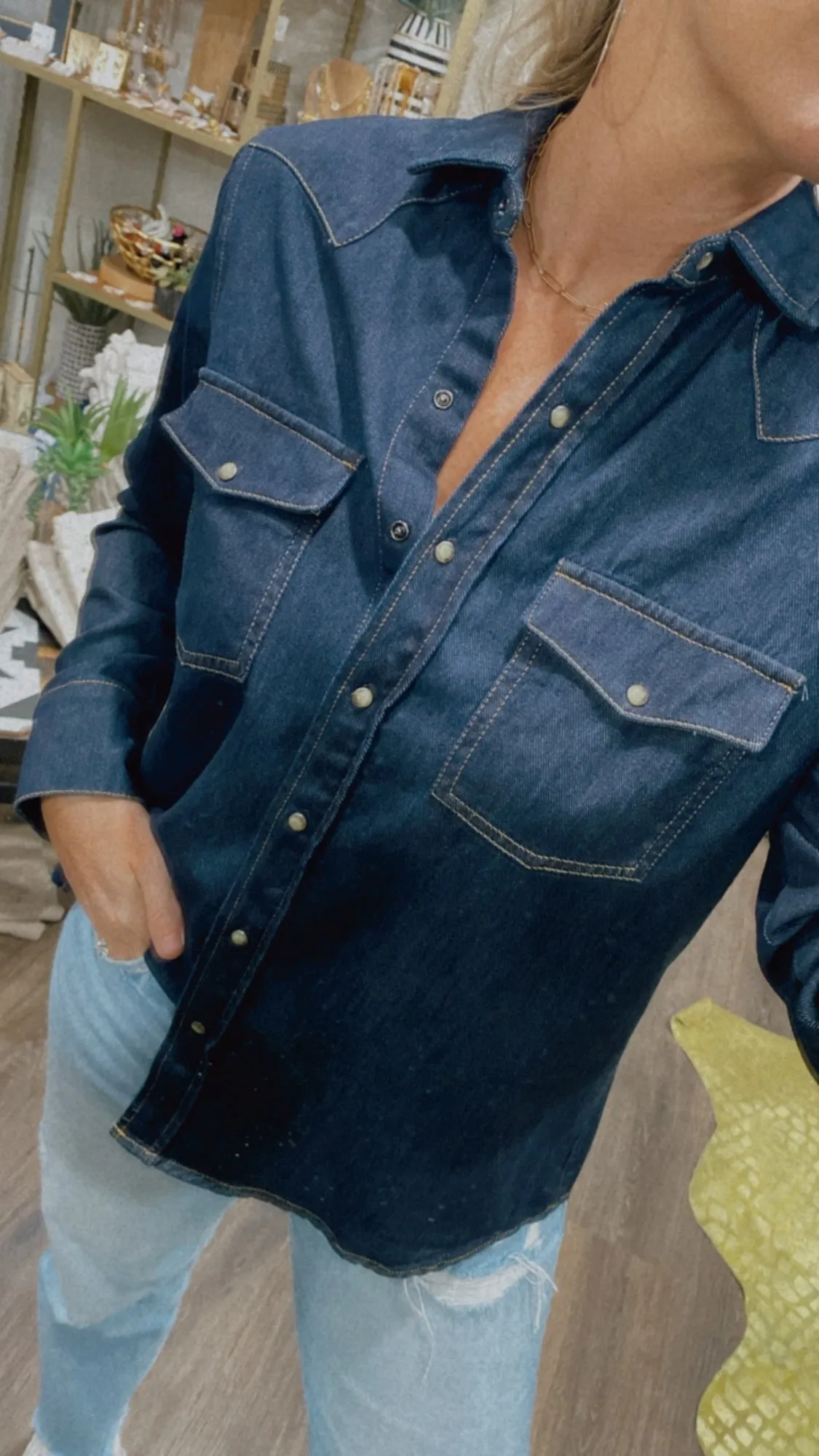 Dear John Star Western Shirt in Breakwater