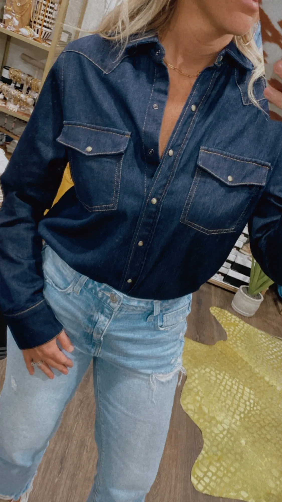 Dear John Star Western Shirt in Breakwater
