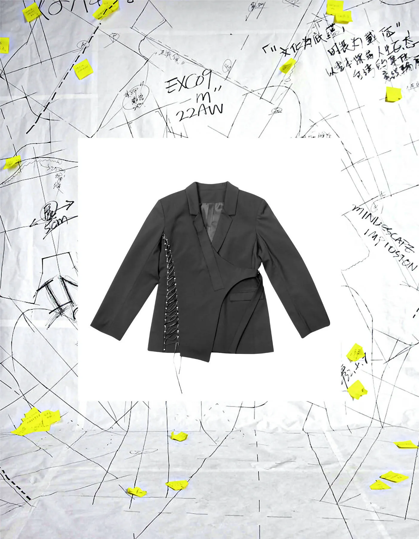 Deconstructed Corset-Like Blazer