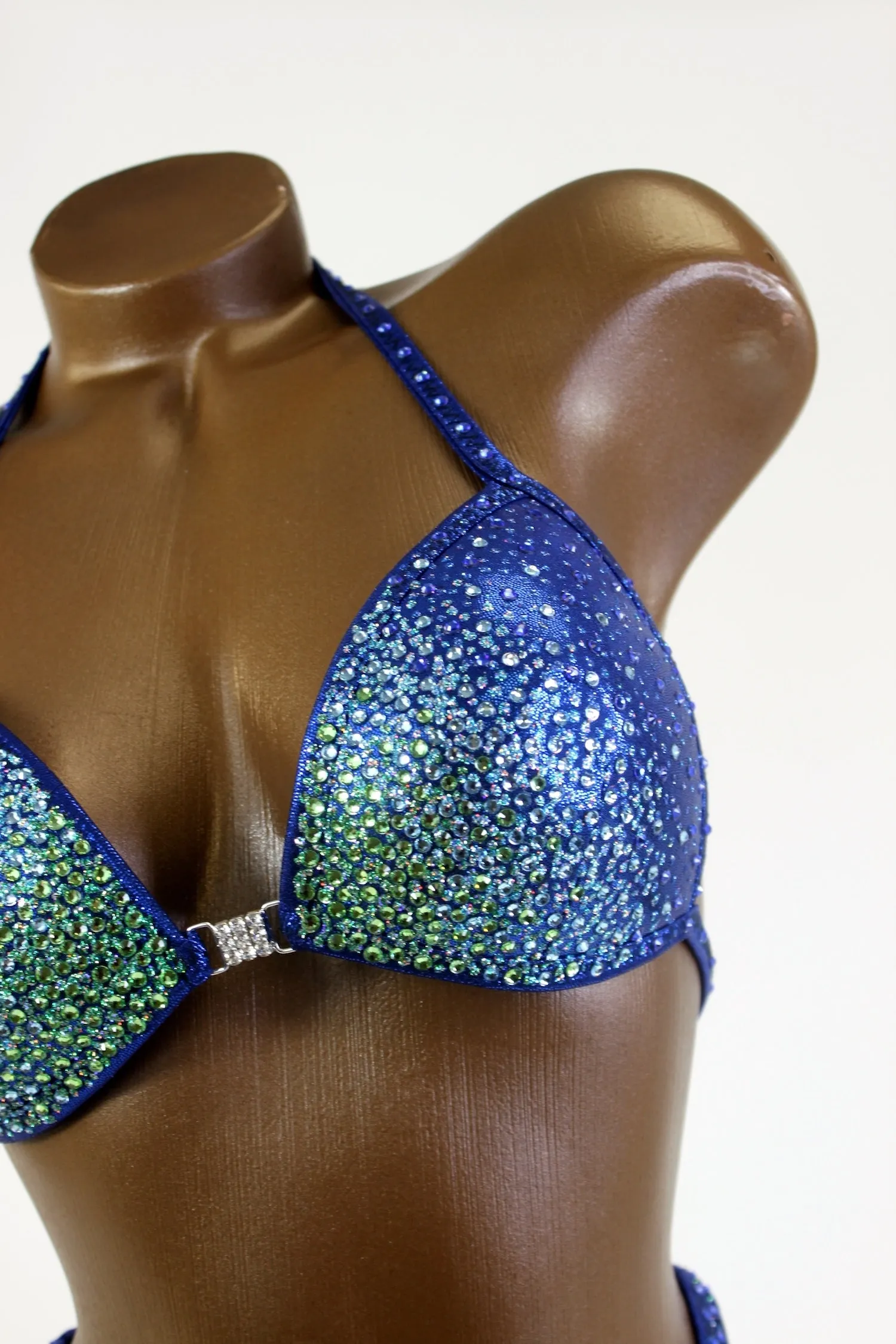 Deep Blue/Green Figure Competition Suit