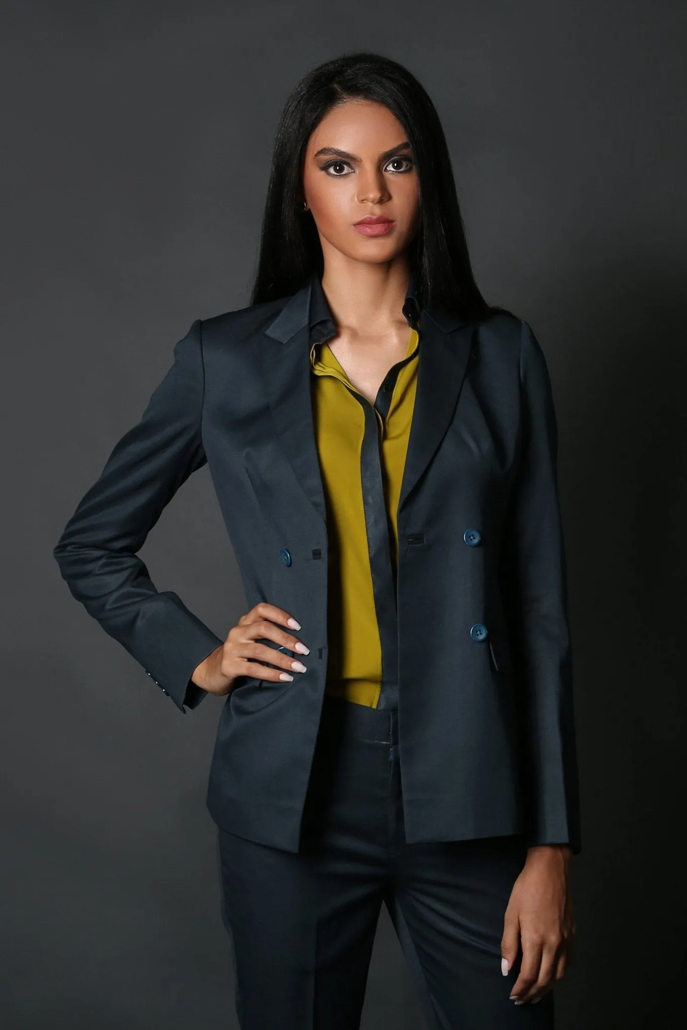 Deep Green Double Breasted Blazer