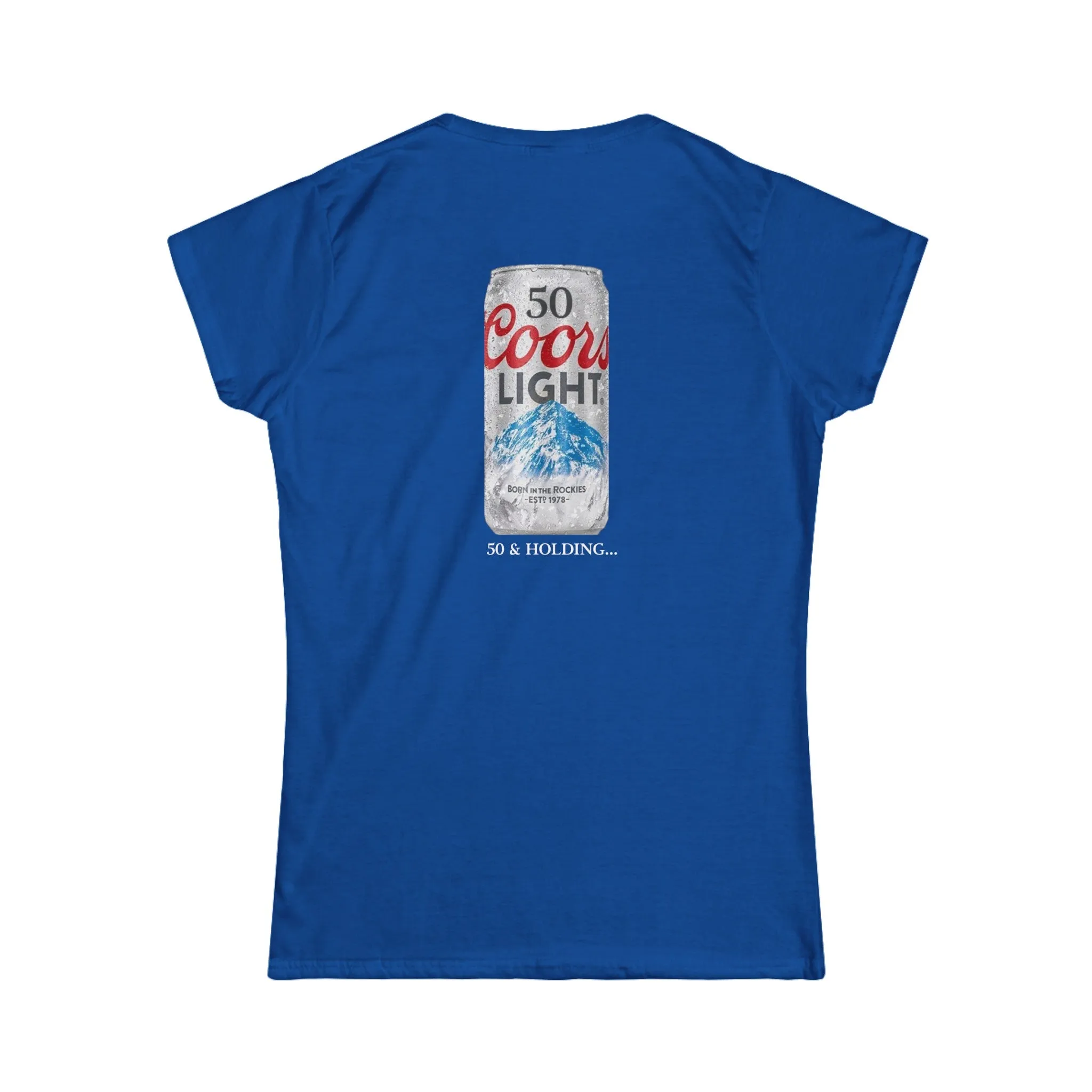 Denise 50 and Holding Birthday Celebration Women's Softstyle Tee