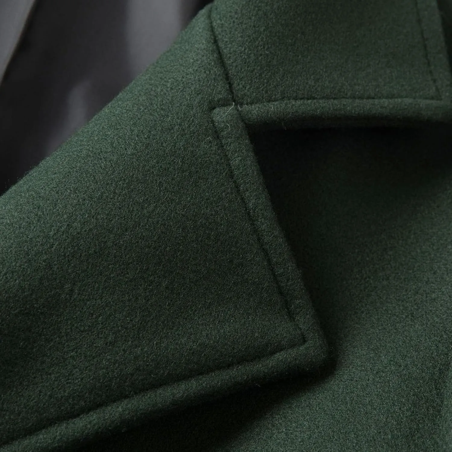 Dgoopd Mens Trench Coat Wool Blend Long Coat Double Breasted Coat Notch Lapel Jacket Fashion Peacoat Winter Overcoat