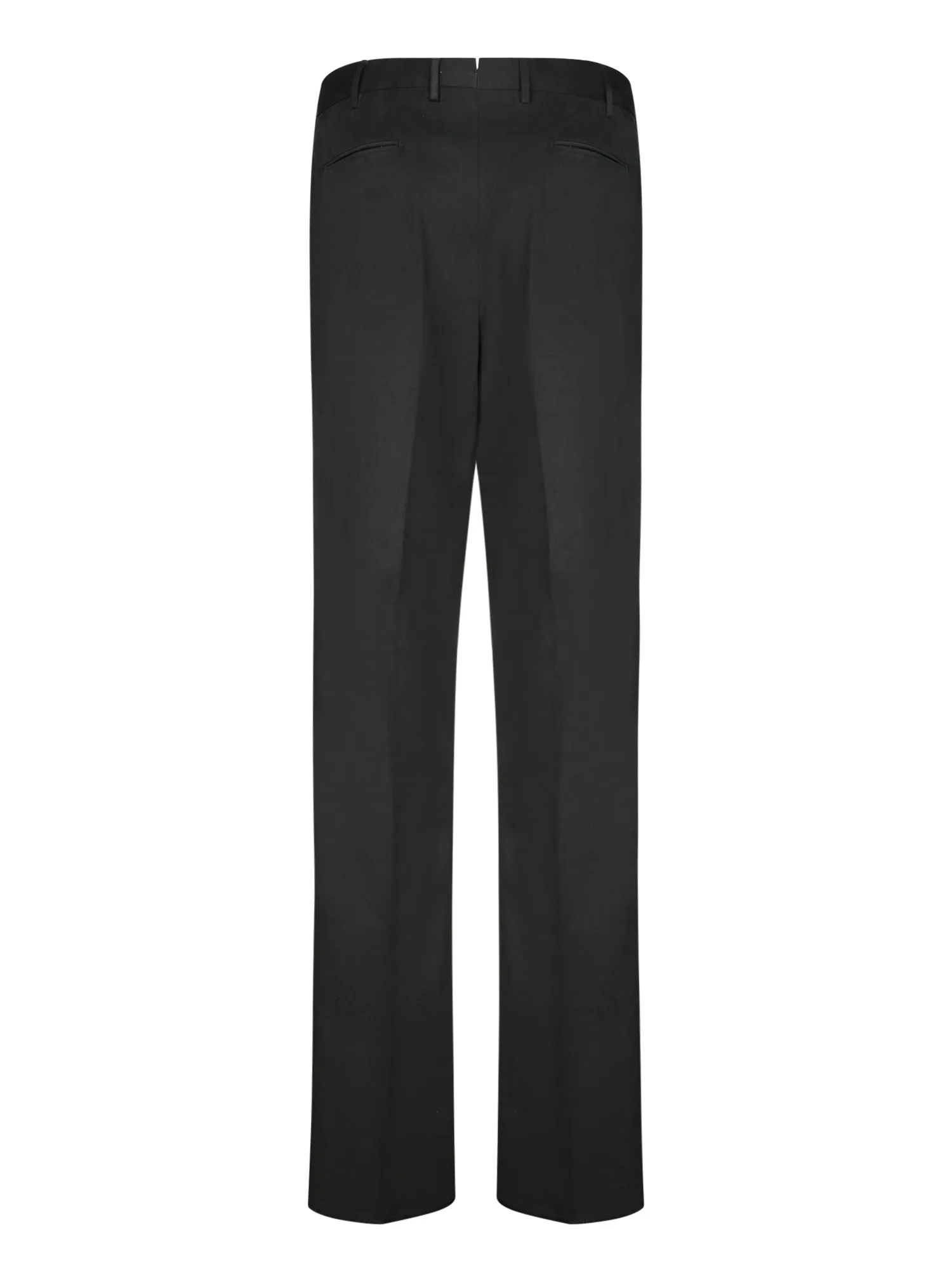 Diagonal Wool Black Trousers
