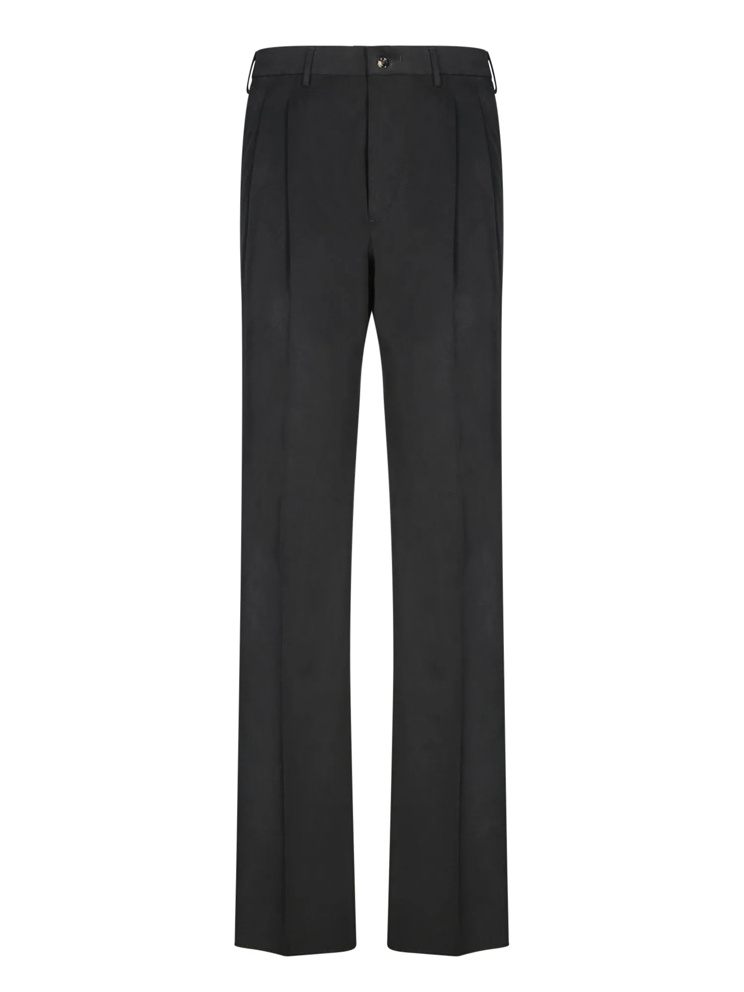 Diagonal Wool Black Trousers