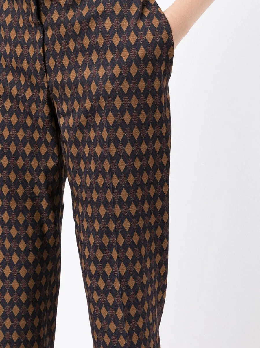 Diamond Print Trousers