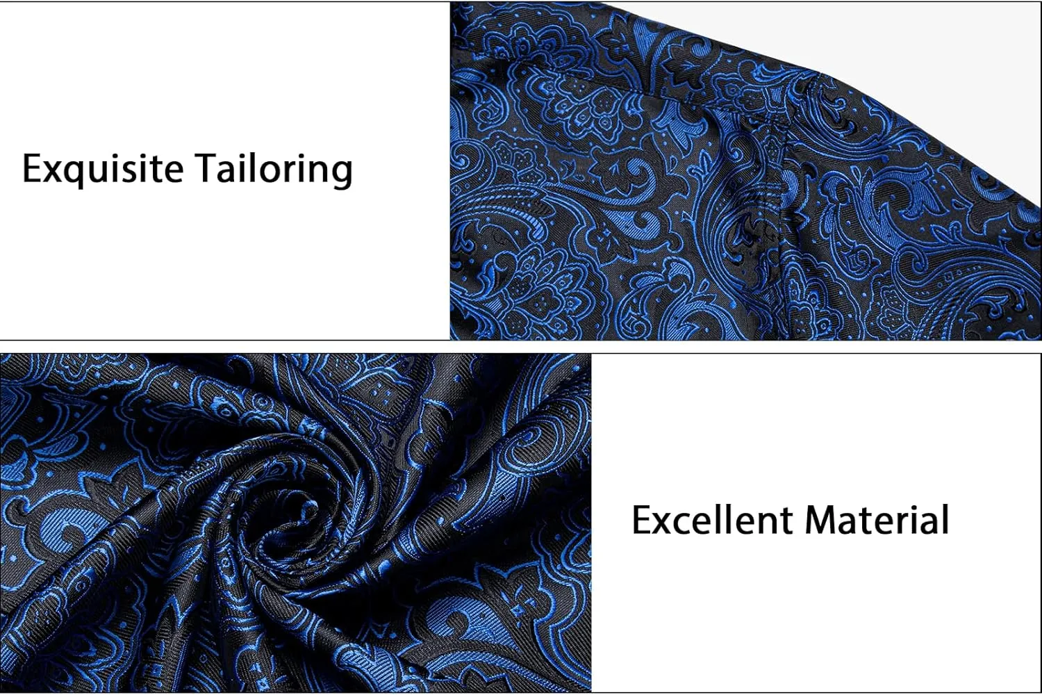 DiBanGu Mens Silk Paisley Dress Shirts,Long Sleeve Button Down Shirt Casual Regular Fit Shirt for Men Wedding Party