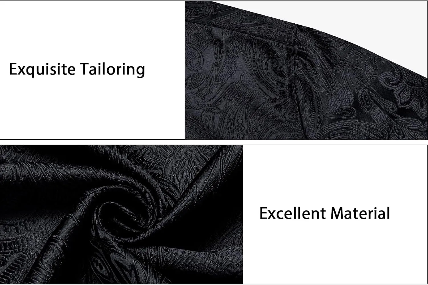 DiBanGu Silk Paisley Dress Shirts for Men Long Sleeve Button Down Shirt Casual Regular Fit Mens Shirts Wedding Party