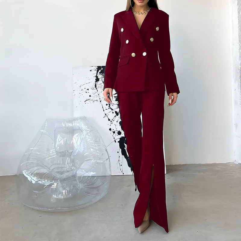 Double-Breasted Women's Suit