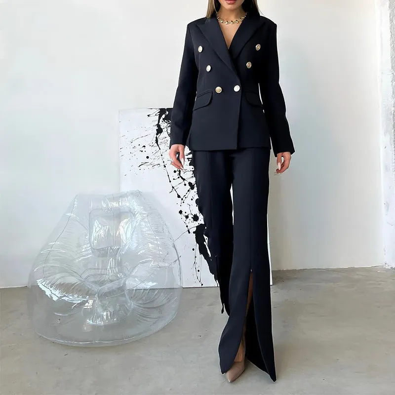 Double-Breasted Women's Suit