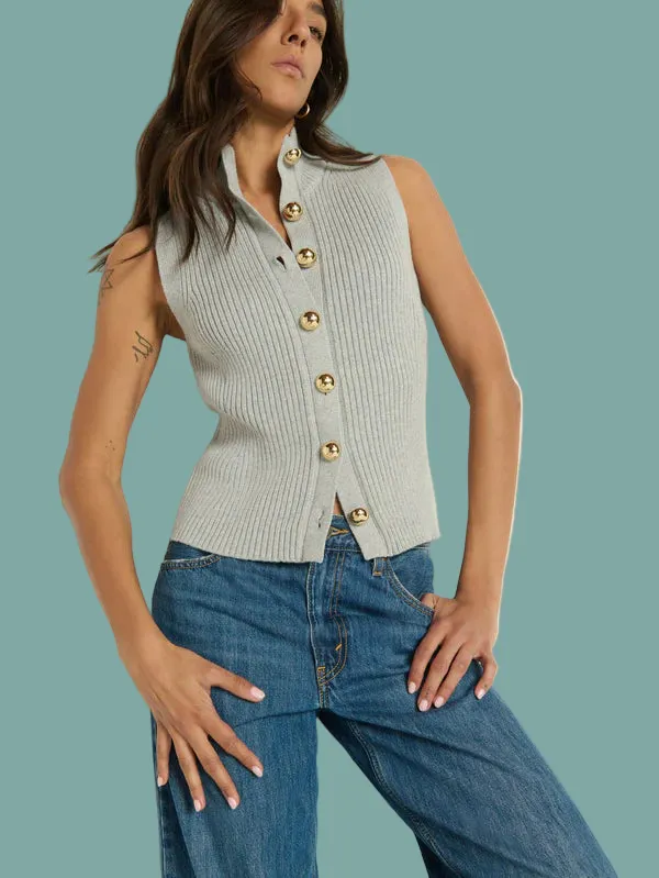 UV Protection Fabric Office Casual Look Ira Sweater Vest