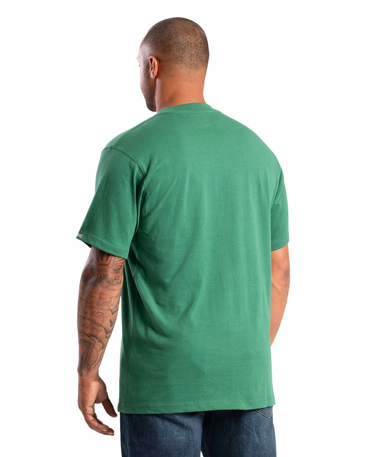 Berne Mens Highland Heavyweight Pocket Pine 100% Cotton S/S T-Shirt Sporty essentials Layered Sleeve Construction