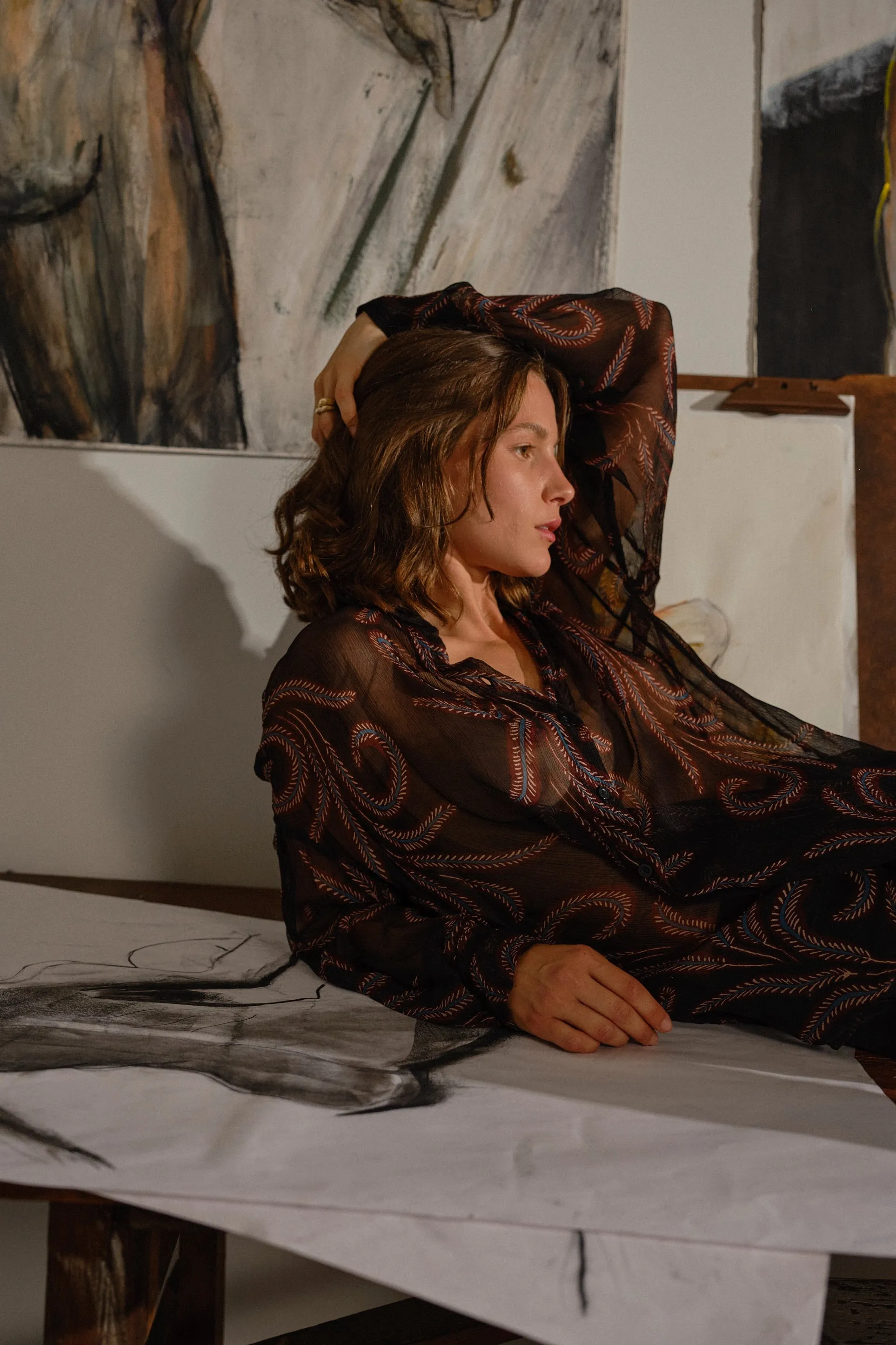 JENNIFER SHIRT Ventilated Panel Design SweatGuard Lining