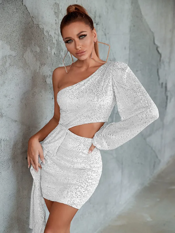 Draped Side Bodycon Mini Dress for Cocktails