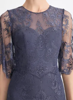 Dress Cocktail Lace Neck Mallory Scoop Lace Sheath/Column Knee-Length Cocktail Dresses With