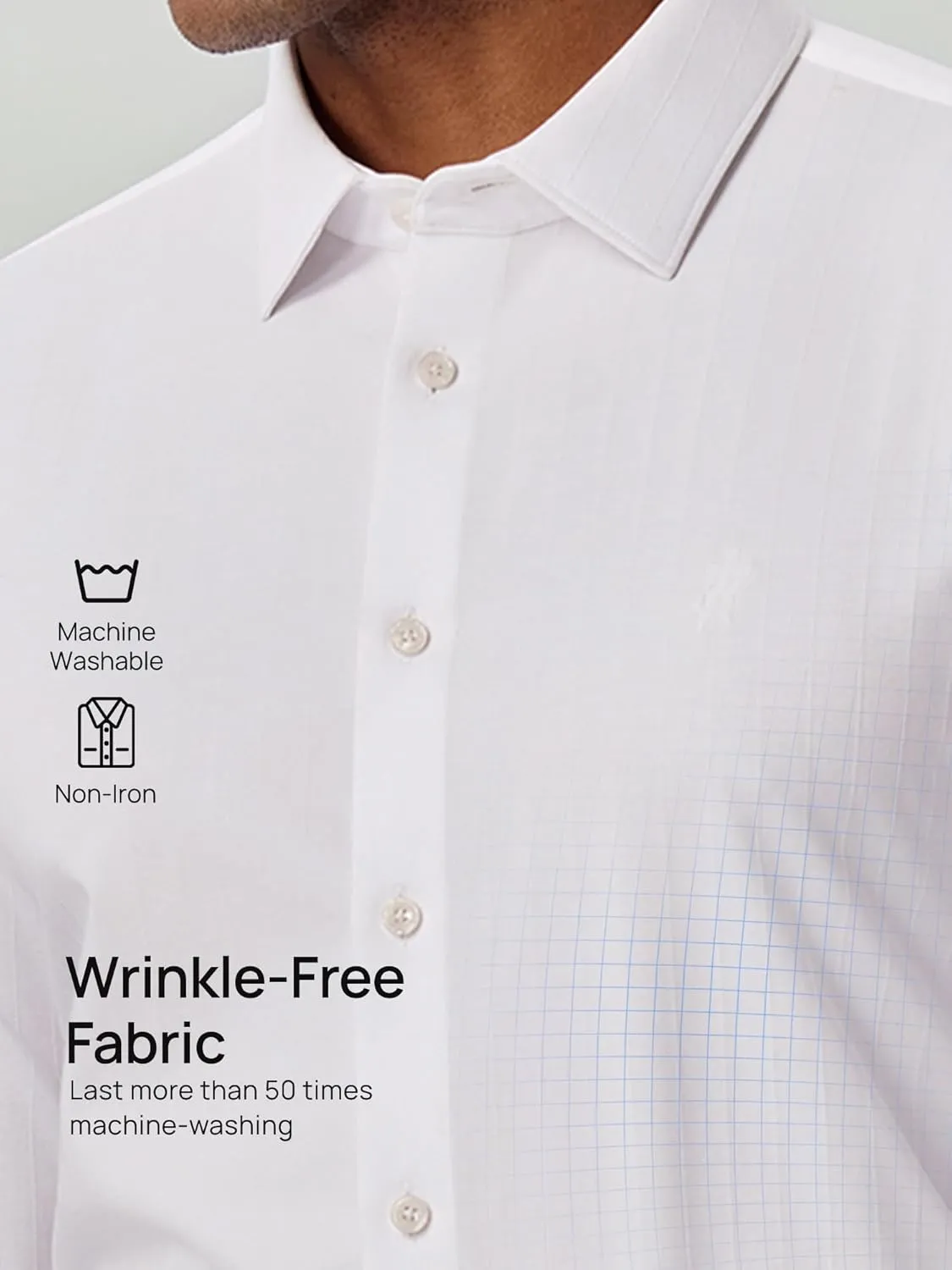 Dress Shirts for Men, 6-Way Stretch Wrinkle Free Non Iron Premium Striped Slim Fit Long Sleeve Button Down Shirt