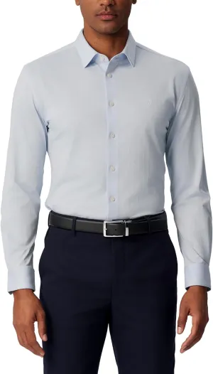 Dress Shirts for Men, 6-Way Stretch Wrinkle Free Non Iron Premium Striped Slim Fit Long Sleeve Button Down Shirt