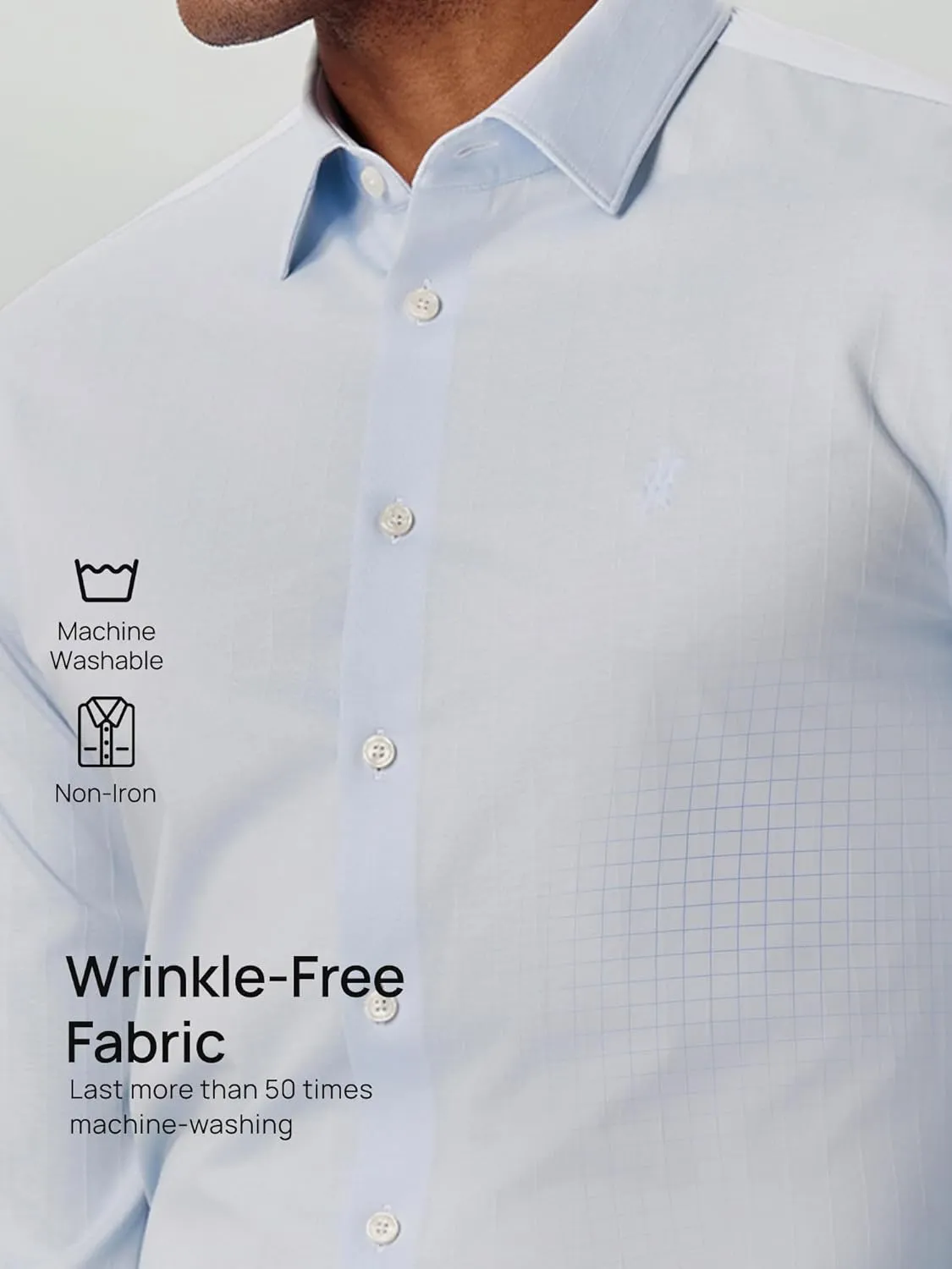 Dress Shirts for Men, 6-Way Stretch Wrinkle Free Non Iron Premium Striped Slim Fit Long Sleeve Button Down Shirt