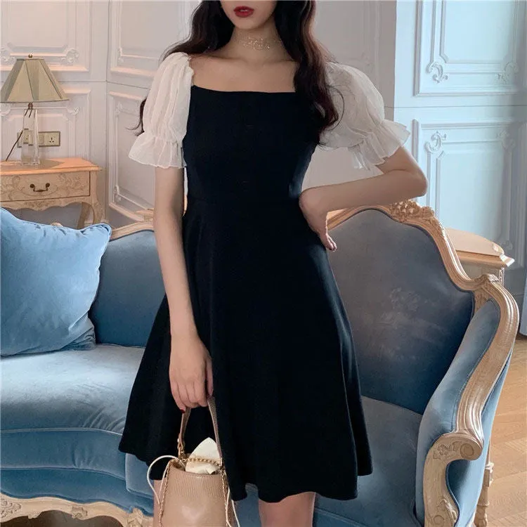 Dress Women Korean Gentle Elegant Slim Look A-Line Summer Fairy Chiffon Dress