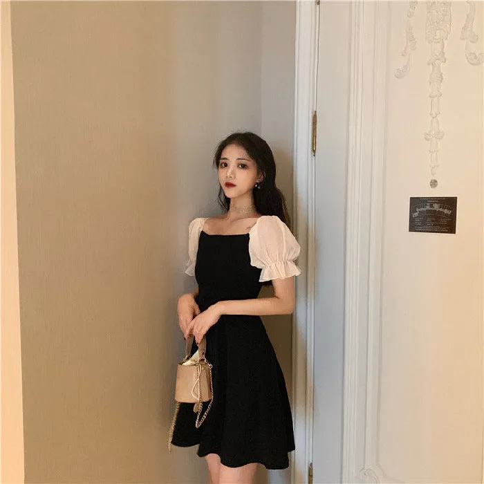 Dress Women Korean Gentle Elegant Slim Look A-Line Summer Fairy Chiffon Dress