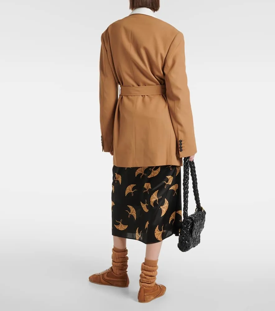 Dries Van Noten Double-breasted gabardine jacket