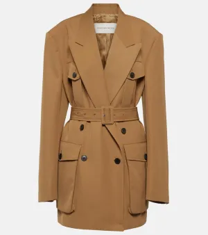 Dries Van Noten Double-breasted gabardine jacket