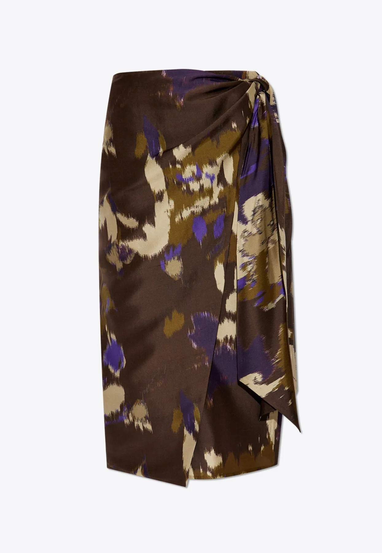 Dritto Printed Wrap Skirt